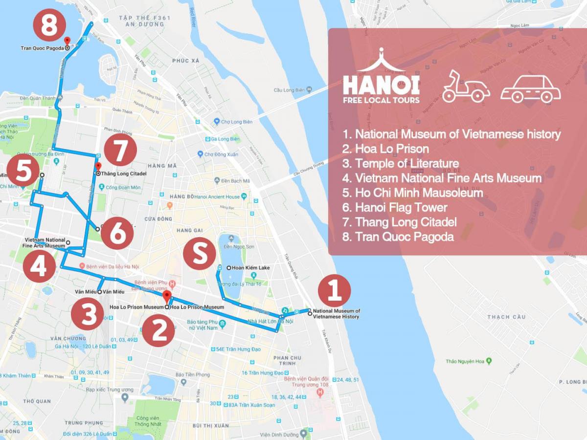 hanoi francuski četvrt hoda obilazak mapu