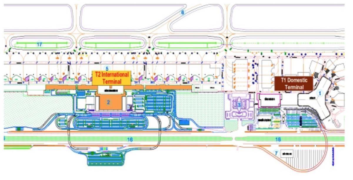 hanoi aerodrom terminal mapu