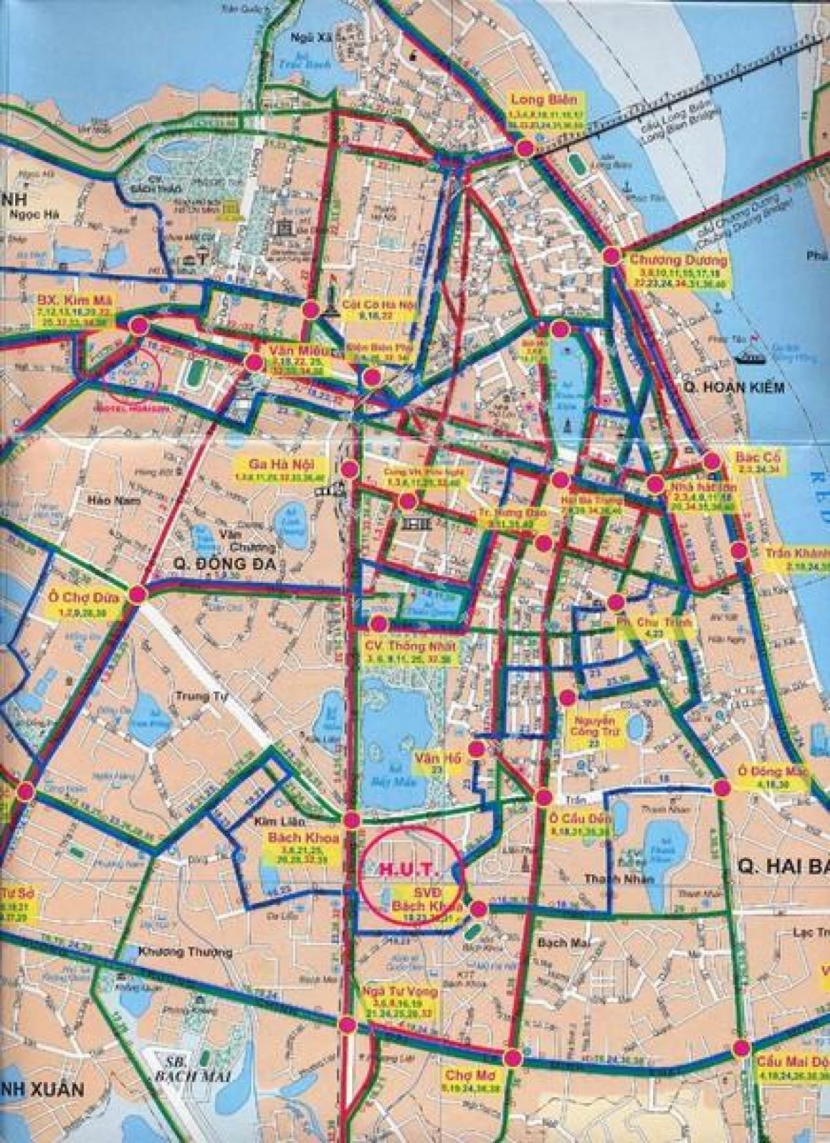 hanoi autobus mapa puteva