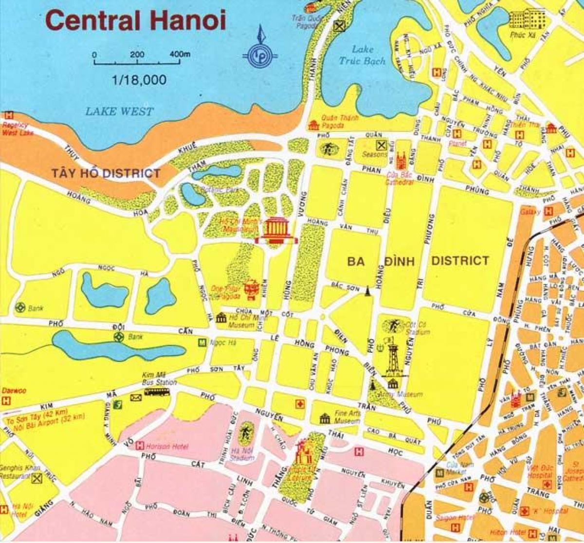 mapa hanoi city centru
