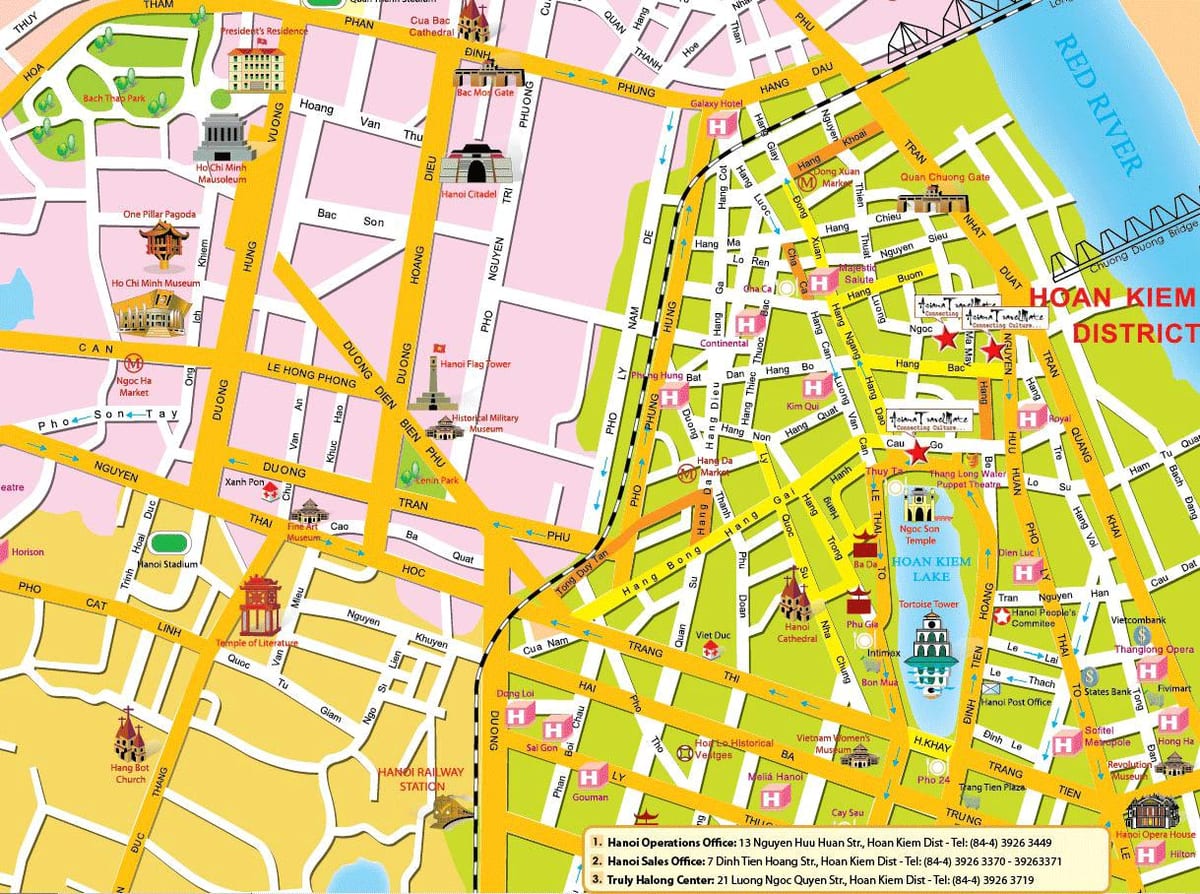 hanoi stari novčić turističke mapu