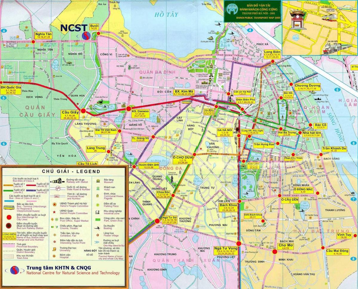 Mapa hanoi javnog prevoza