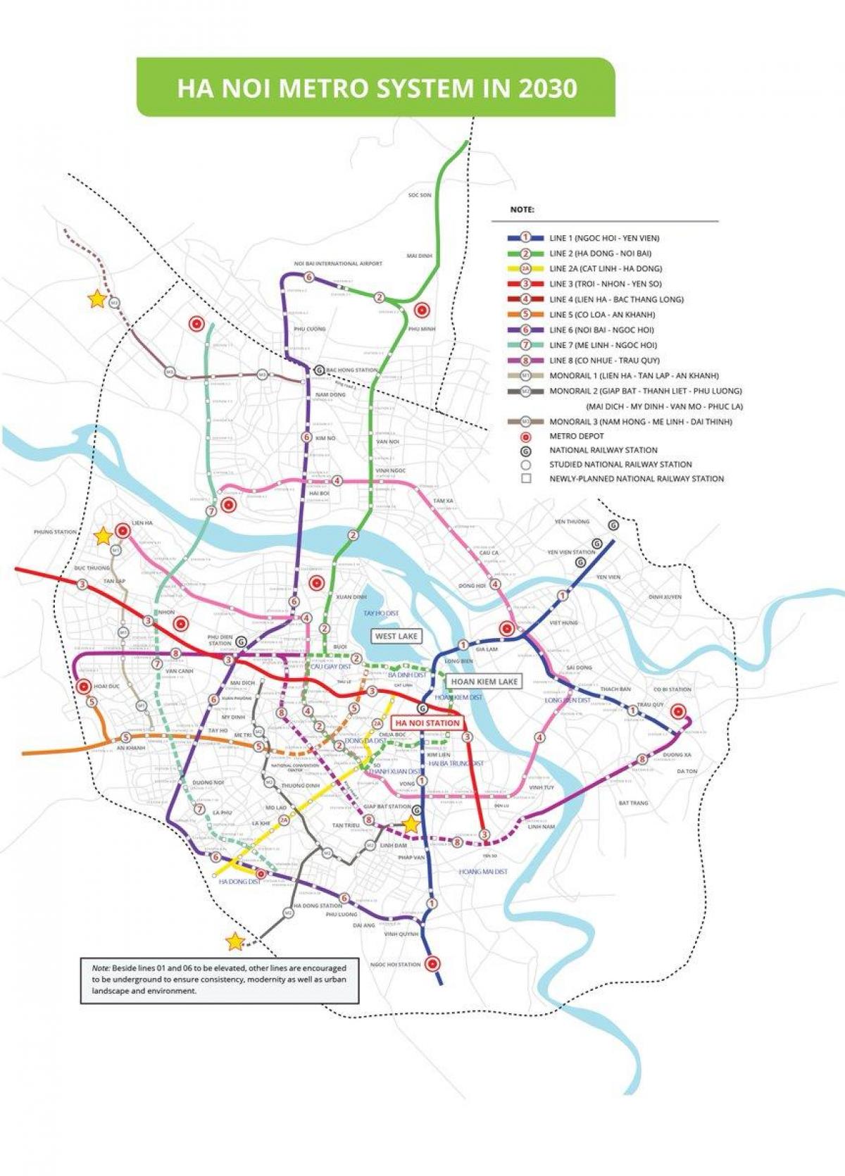 Mapa hanoi metro