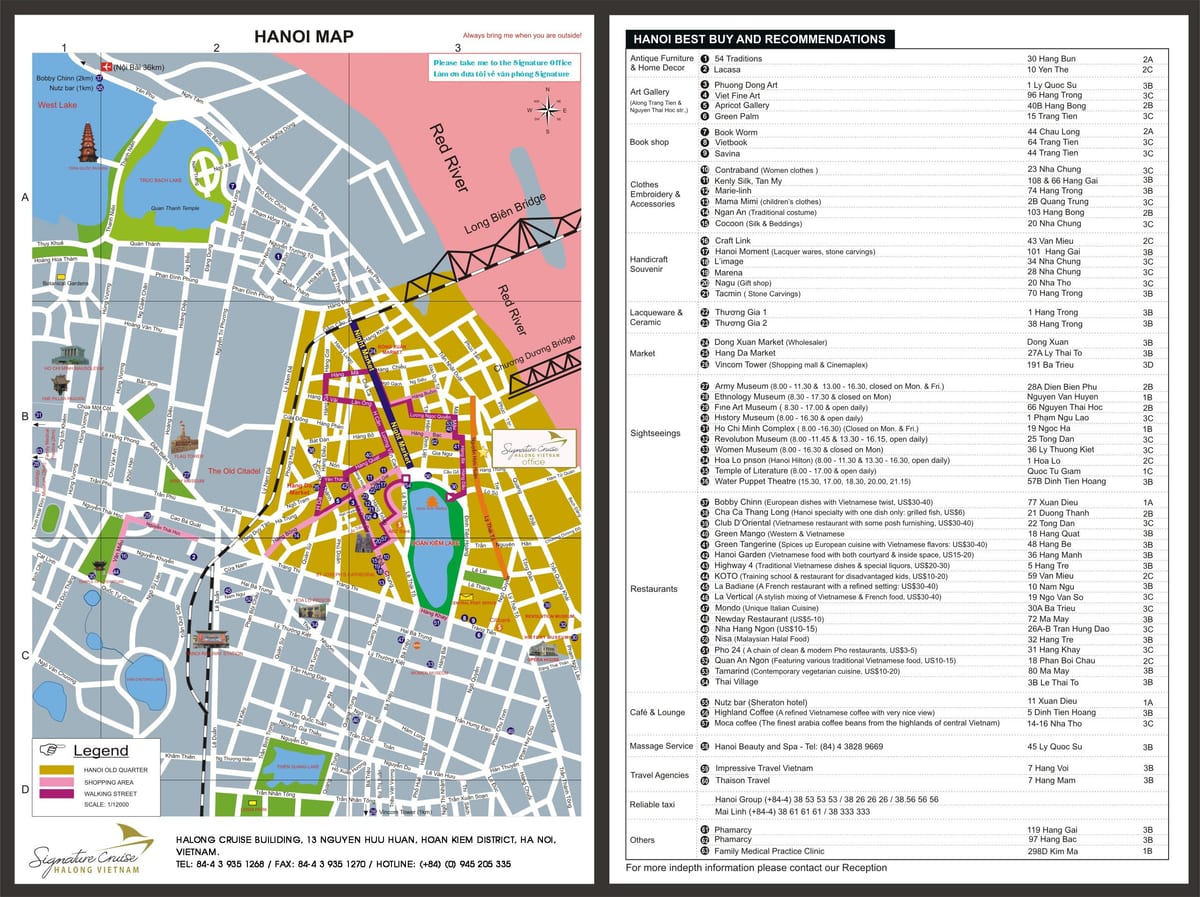 hanoi stari novčić hoda obilazak mapu