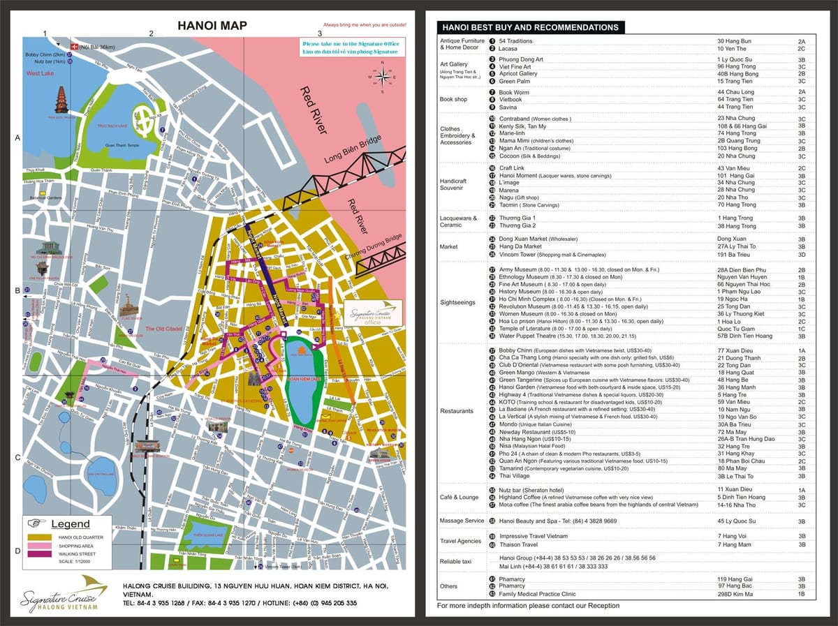 karta je stara četvrt hanoi vijetnamu