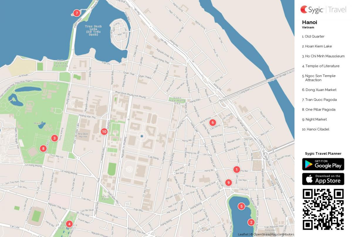 Mapa hanoi ulici hranu