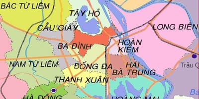 Mapa ha dong distriktu hanoi