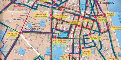 Mapa hanoi autobus 17 rutu