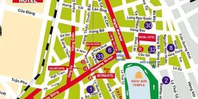 Mapa hanoi ulice