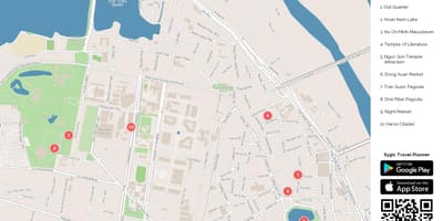Mapa hanoi ulici hranu